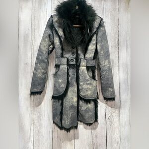 Bray Y2K Einstein Prog & Prod Women’s Faux Fur  Jacket Size Small